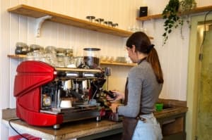 Coffee at the counter