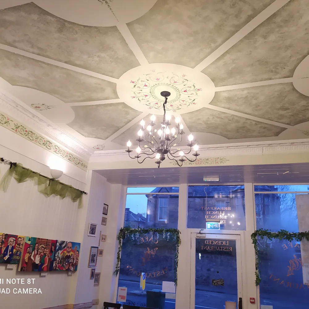 Painted ceiling of the dining room